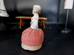 5 inch half doll red check side a